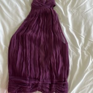 Purple Alvin Valley open back silk top